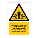 Avertissement de risque de coincement