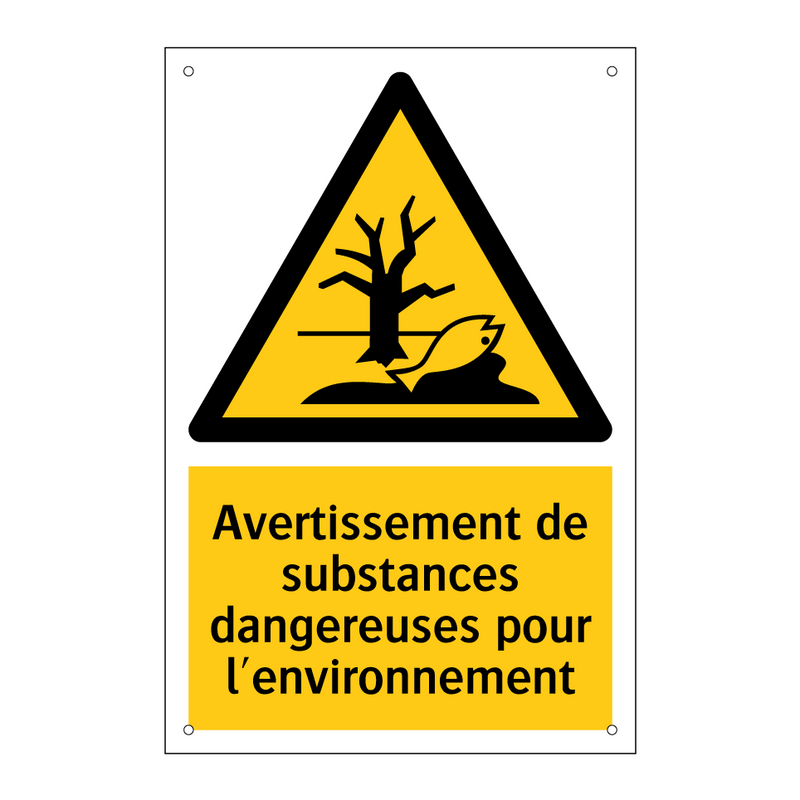 Avertissement de substances dangereuses pour l'environnement