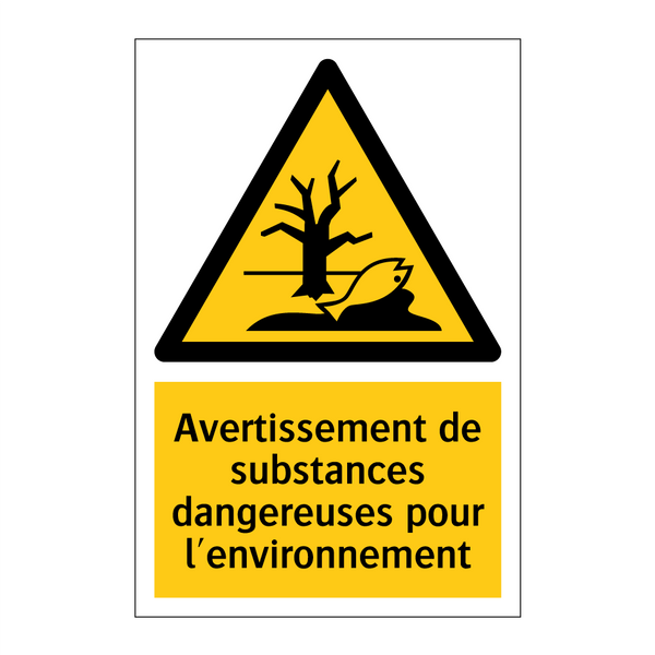 Avertissement de substances dangereuses pour l'environnement