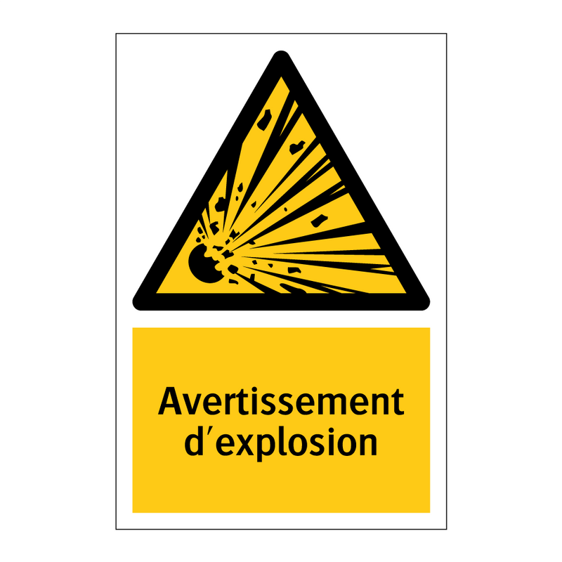 Avertissement d'explosion