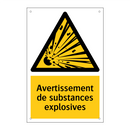 Avertissement de substances explosives