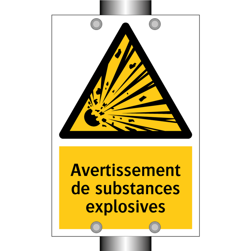 Avertissement de substances explosives