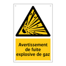 Avertissement de fuite explosive de gaz