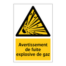 Avertissement de fuite explosive de gaz