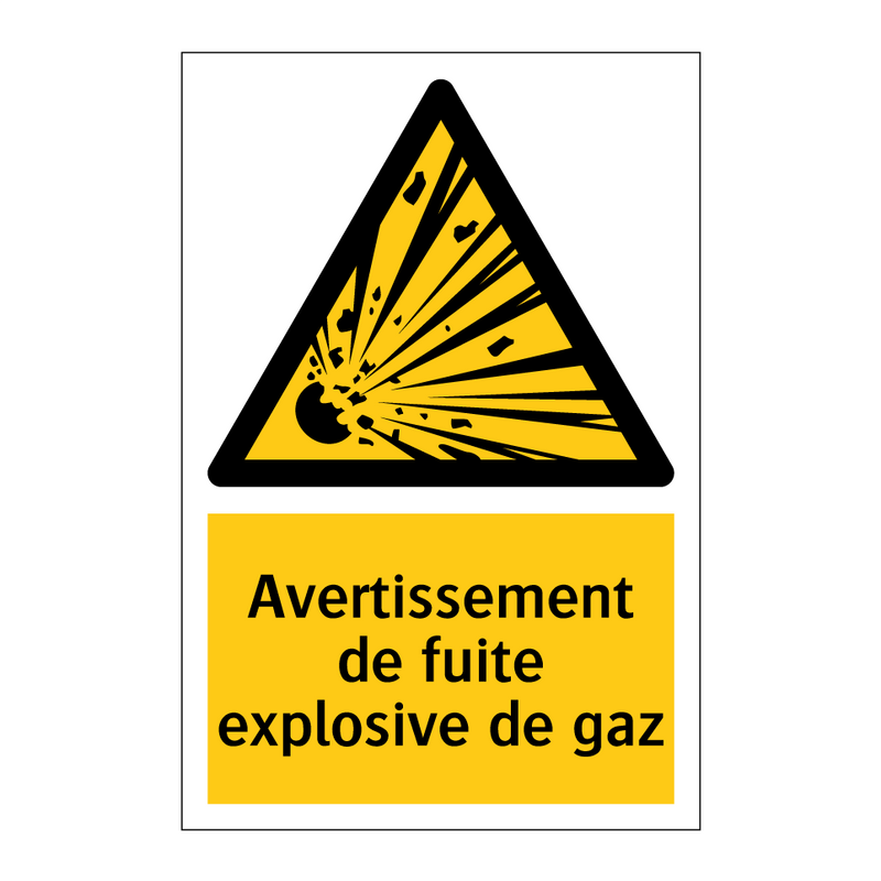 Avertissement de fuite explosive de gaz