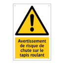 Avertissement de risque de chute sur le tapis roulant