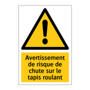 Avertissement de risque de chute sur le tapis roulant