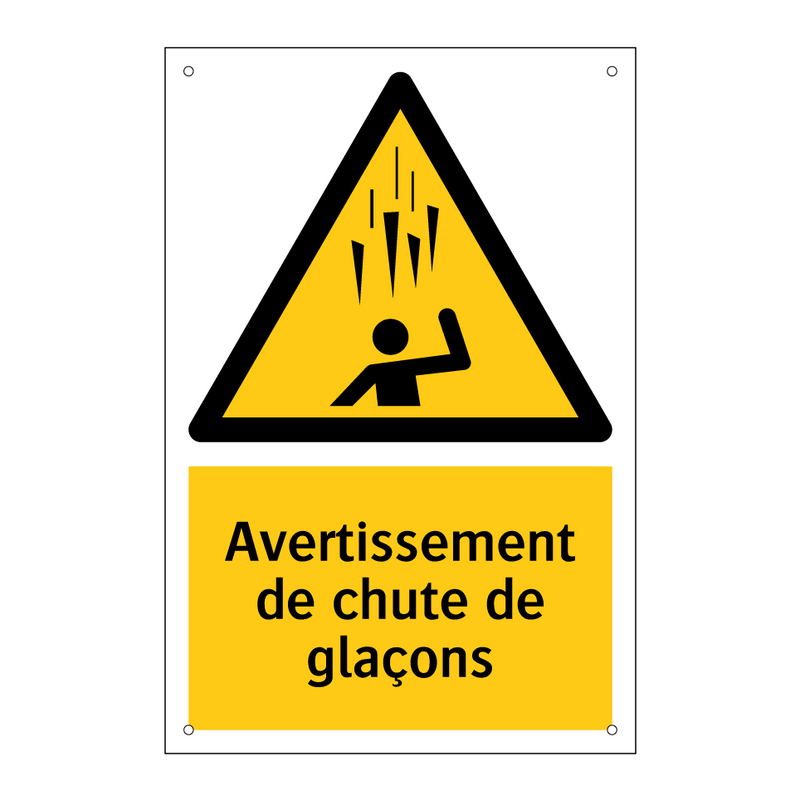 Avertissement de chute de glaçons