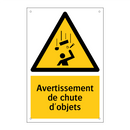Avertissement de chute d'objets