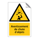 Avertissement de chute d'objets
