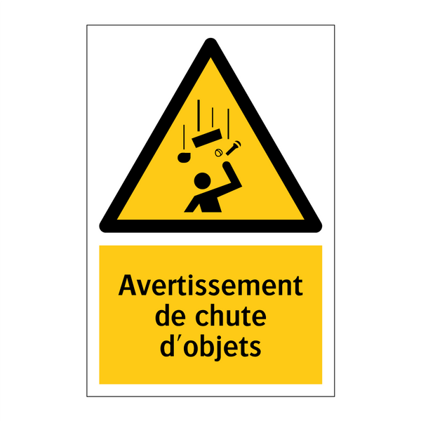 Avertissement de chute d'objets