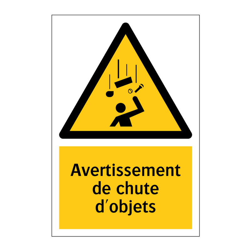 Avertissement de chute d'objets