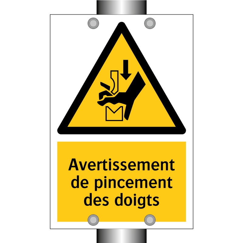 Avertissement de pincement des doigts