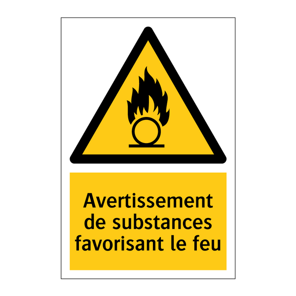 Avertissement de substances favorisant le feu
