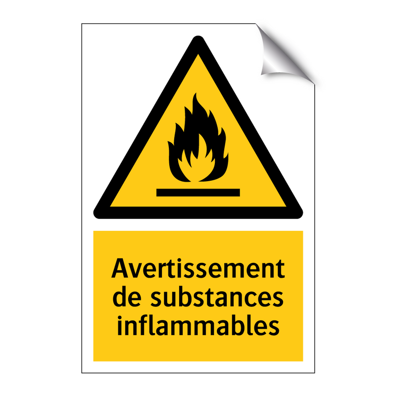 Avertissement de substances inflammables