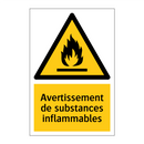 Avertissement de substances inflammables