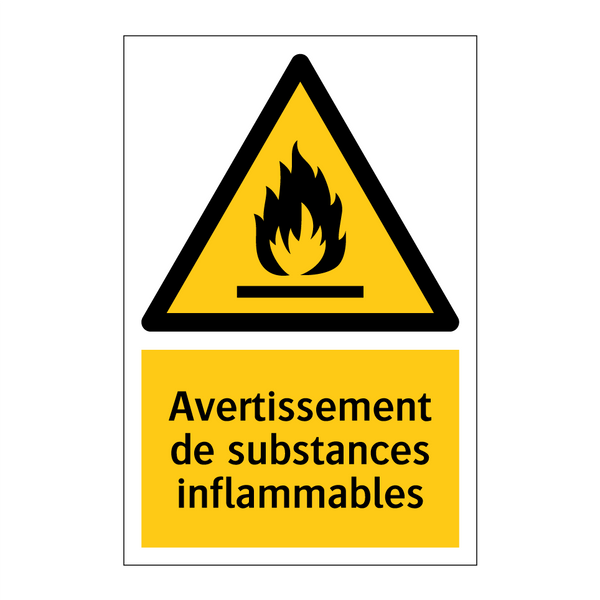 Avertissement de substances inflammables