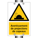 Avertissement de projections de copeaux