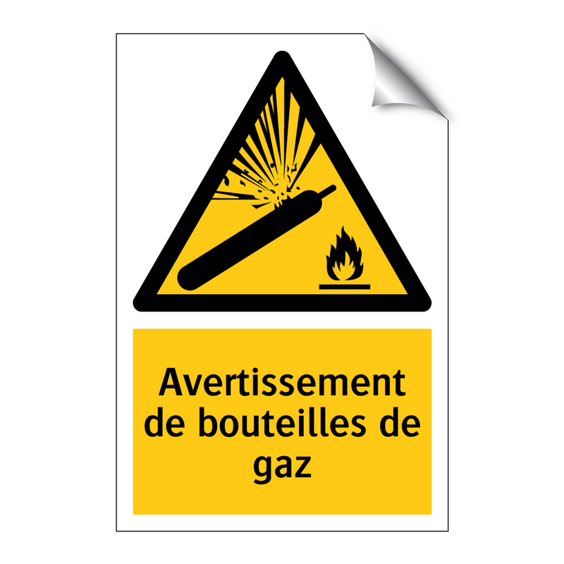 Avertissement de bouteilles de gaz