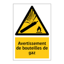 Avertissement de bouteilles de gaz