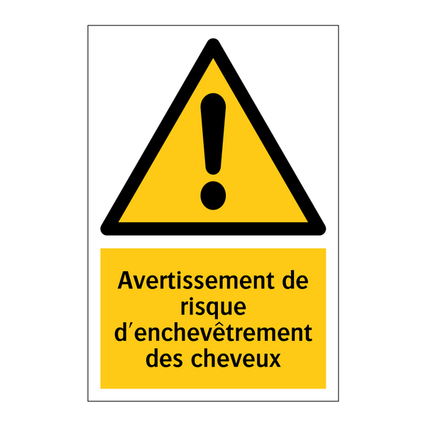 Avertissement de risque d'enchevêtrement des cheveux