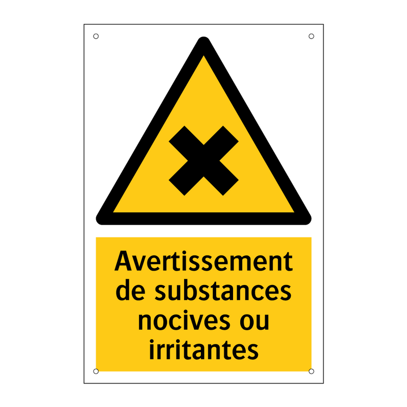 Avertissement de substances nocives ou irritantes