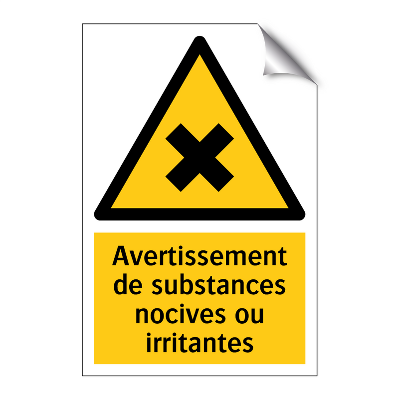 Avertissement de substances nocives ou irritantes