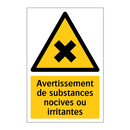 Avertissement de substances nocives ou irritantes