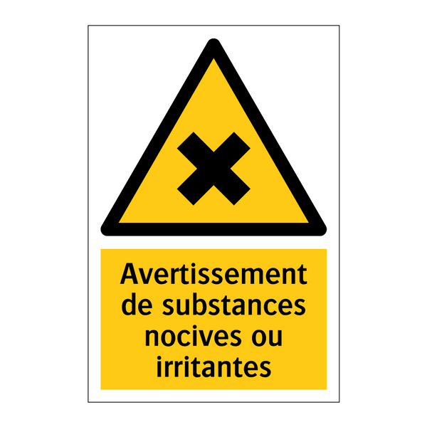 Avertissement de substances nocives ou irritantes