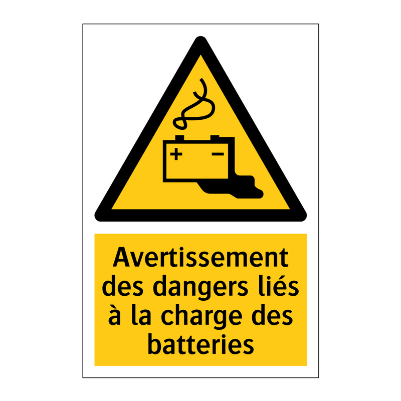 Avertissement des dangers liés à la charge des batteries