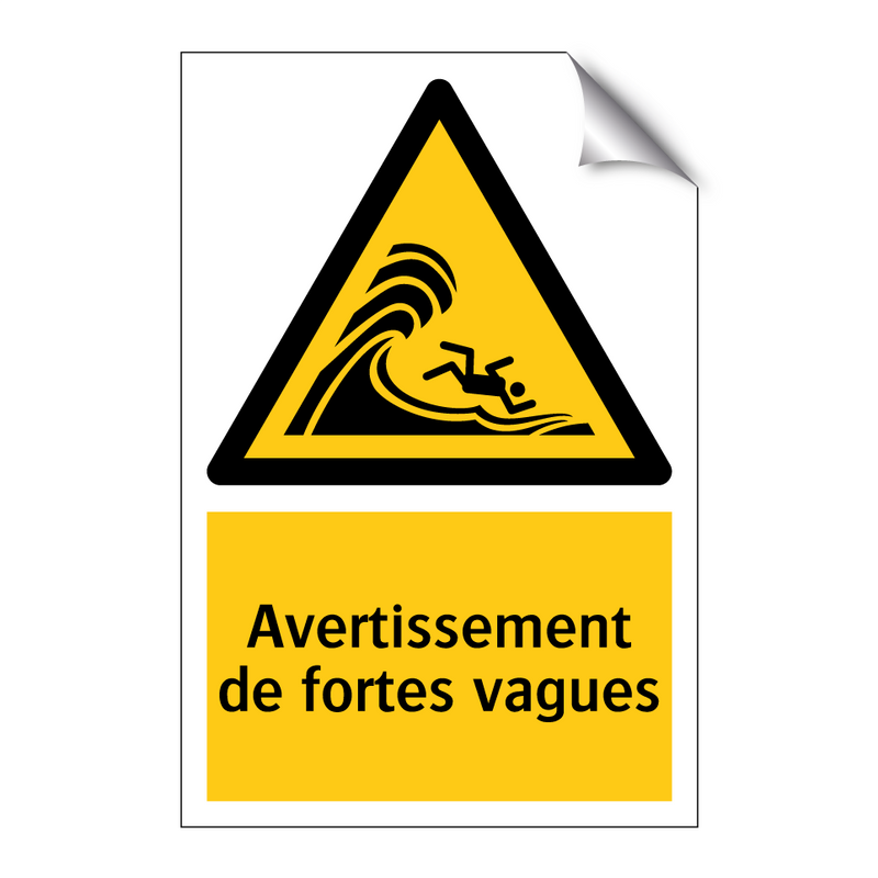 Avertissement de fortes vagues