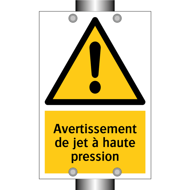 Avertissement de jet à haute pression