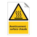 Avertissement : surface chaude