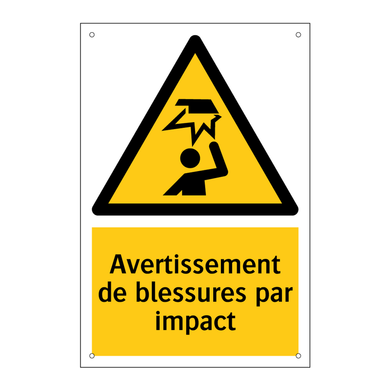 Avertissement de blessures par impact