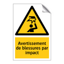 Avertissement de blessures par impact