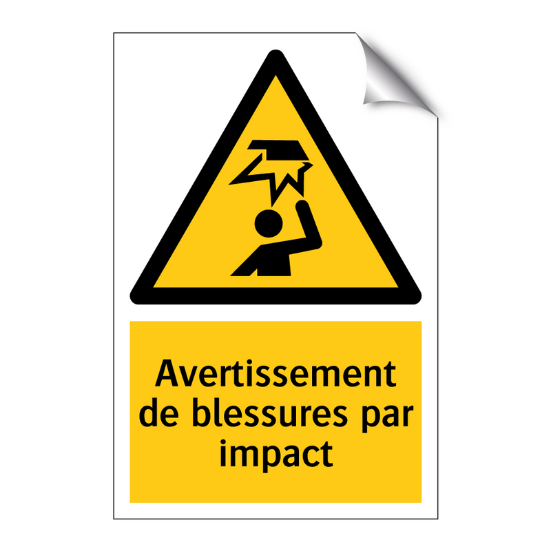 Avertissement de blessures par impact