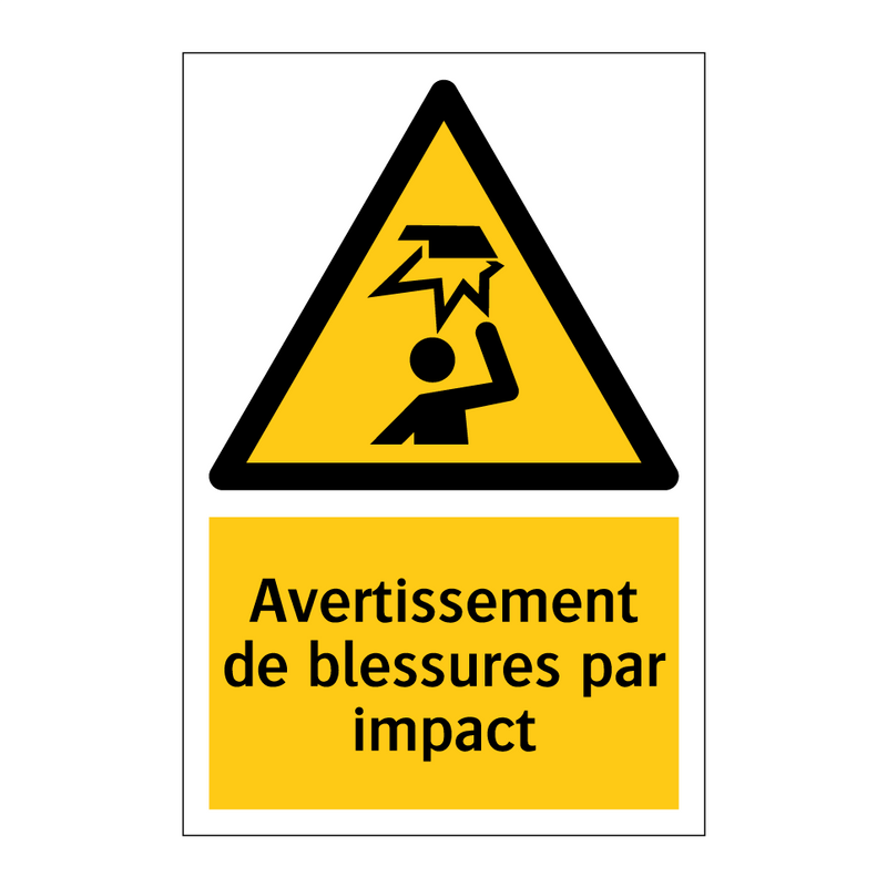 Avertissement de blessures par impact