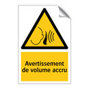 Avertissement de volume accru