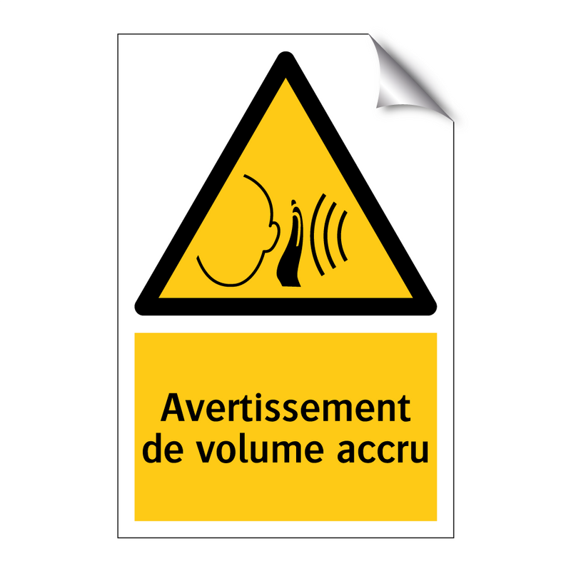 Avertissement de volume accru