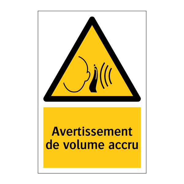 Avertissement de volume accru