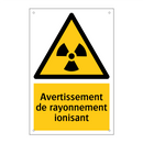 Avertissement de rayonnement ionisant