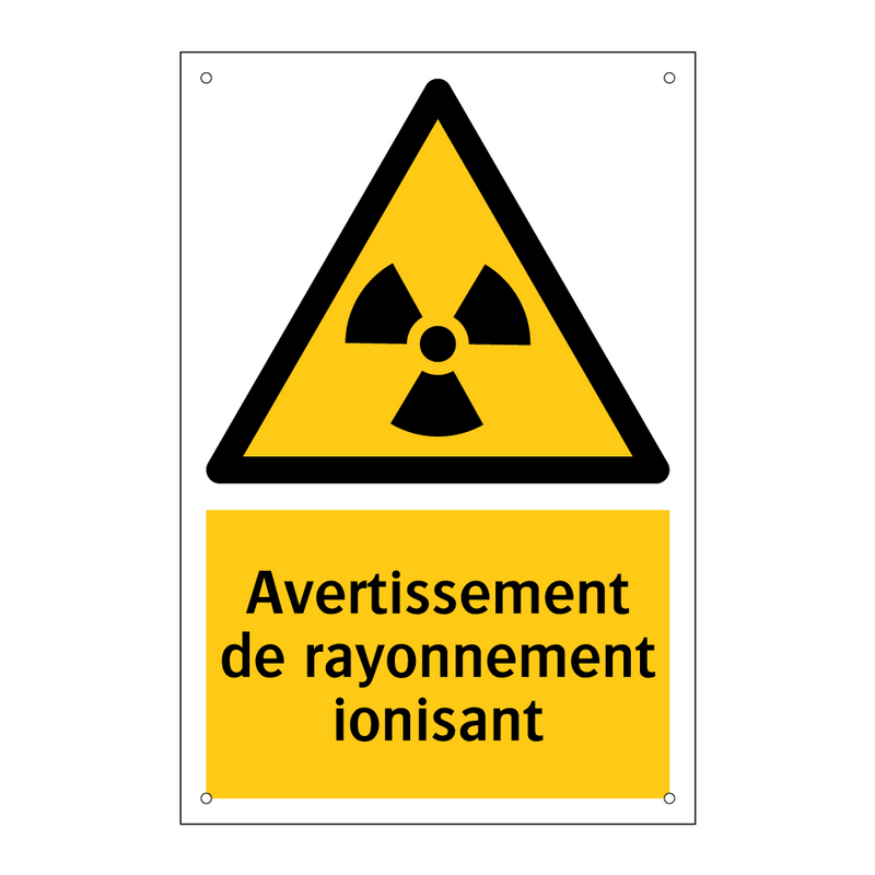 Avertissement de rayonnement ionisant