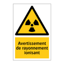 Avertissement de rayonnement ionisant