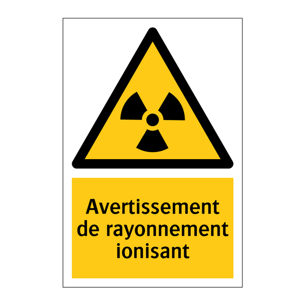 Avertissement de rayonnement ionisant