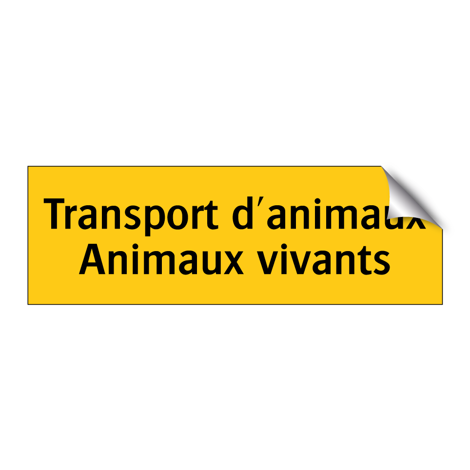 Transport d'animaux Animaux vivants