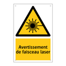 Avertissement de faisceau laser
