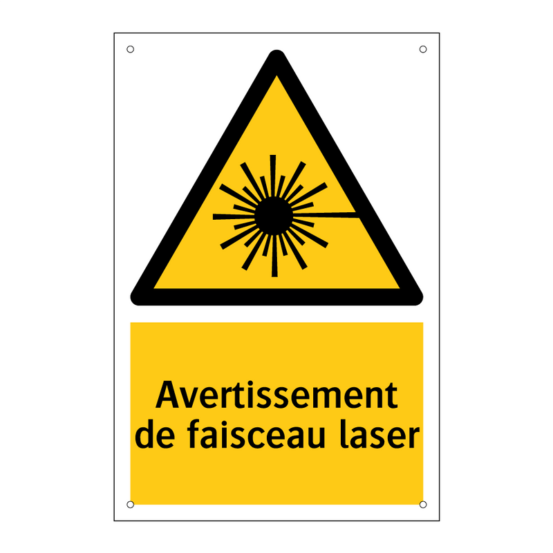 Avertissement de faisceau laser