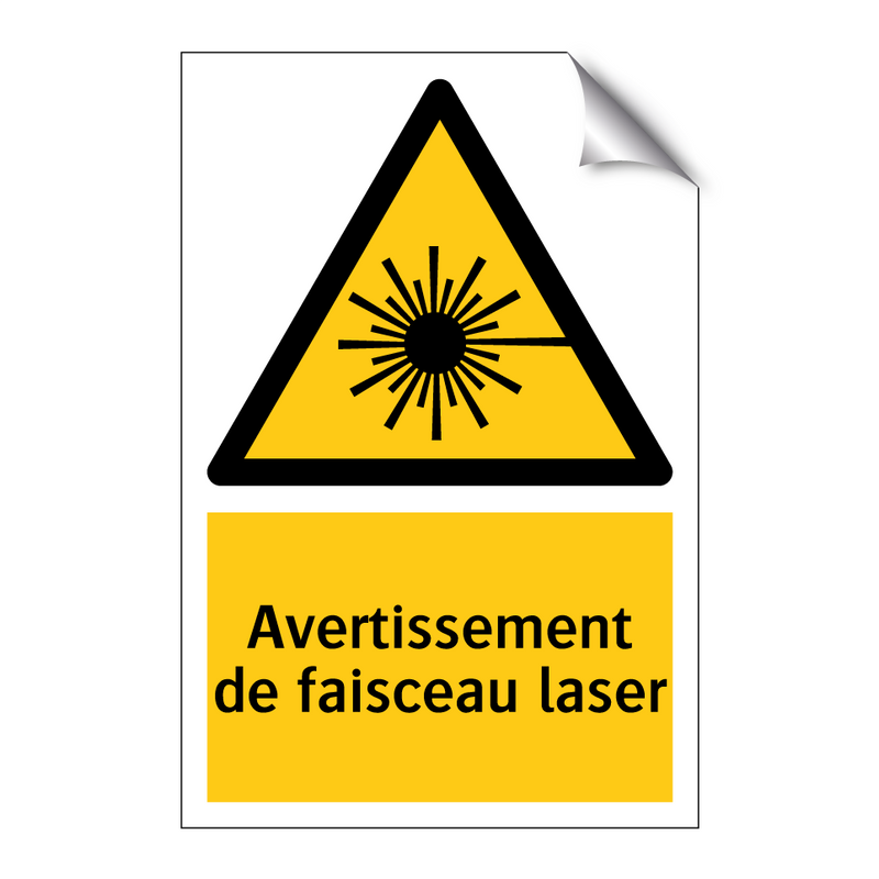 Avertissement de faisceau laser