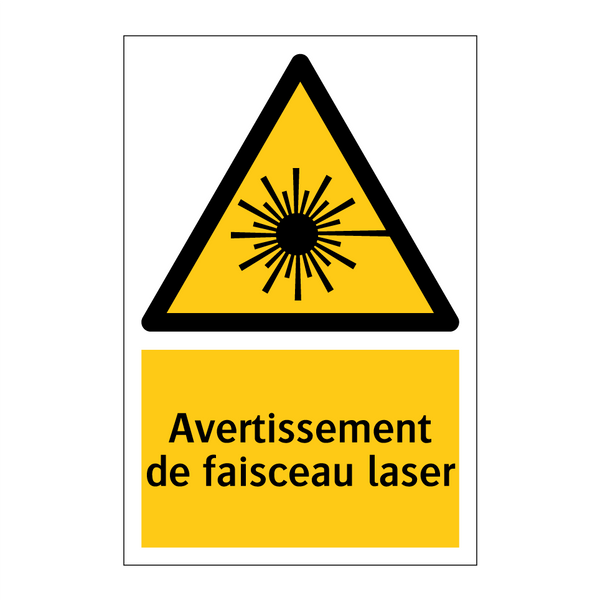 Avertissement de faisceau laser