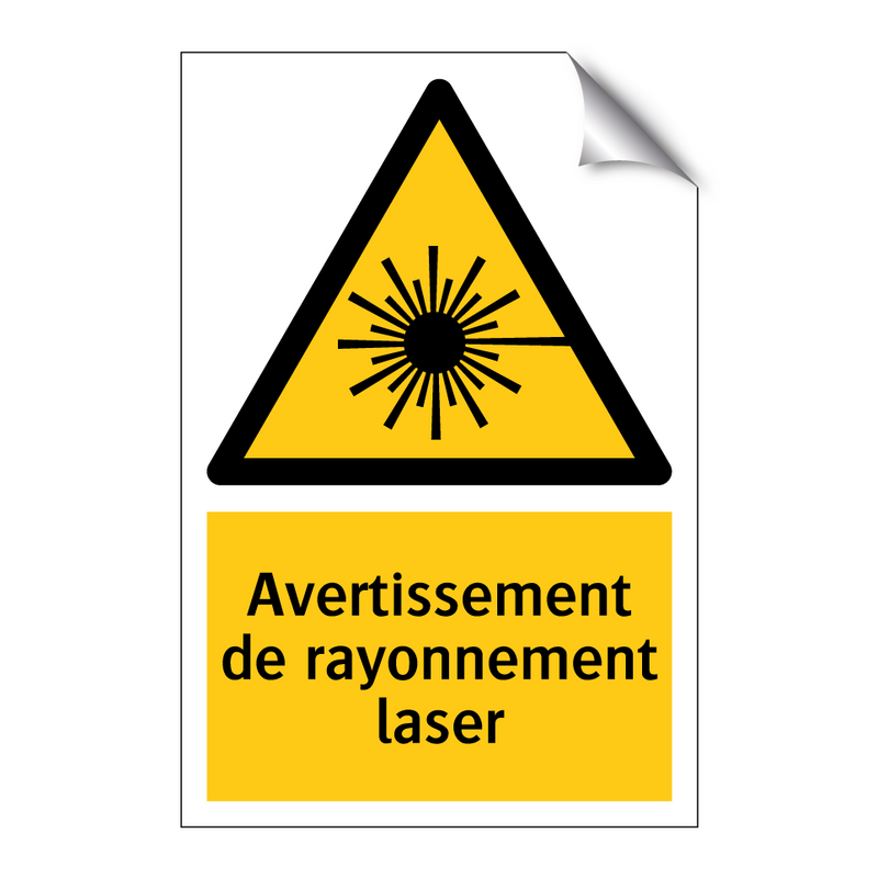 Avertissement de rayonnement laser